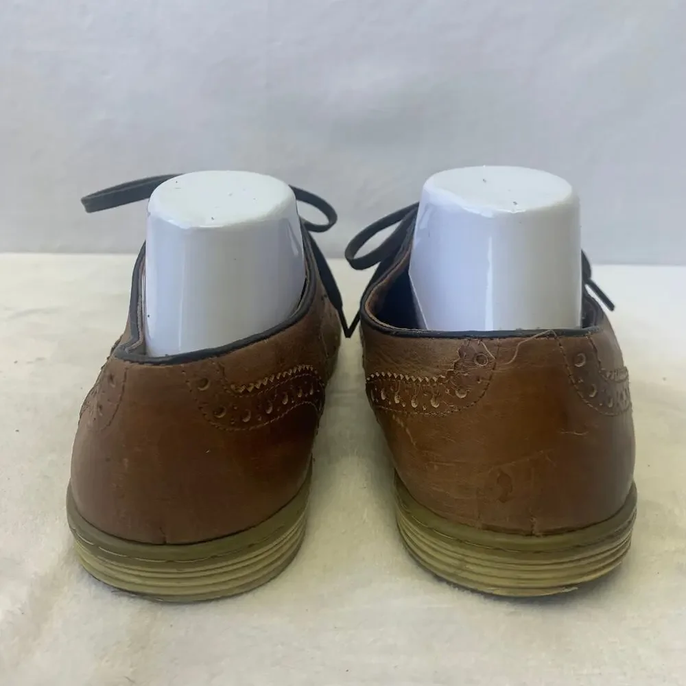 Roan Bed Stu Mens 8.5 Brown Leather Oxford WingTip Brogue Casual Dress Shoes